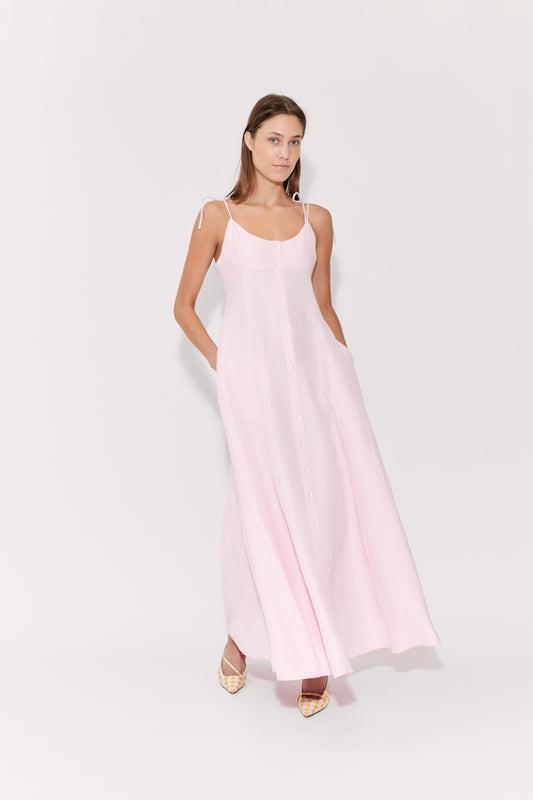 High Garden Maxi Dress in Linen Viscose