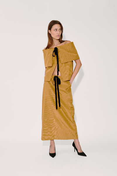 Easy Straight Skirt in Moire Tracee