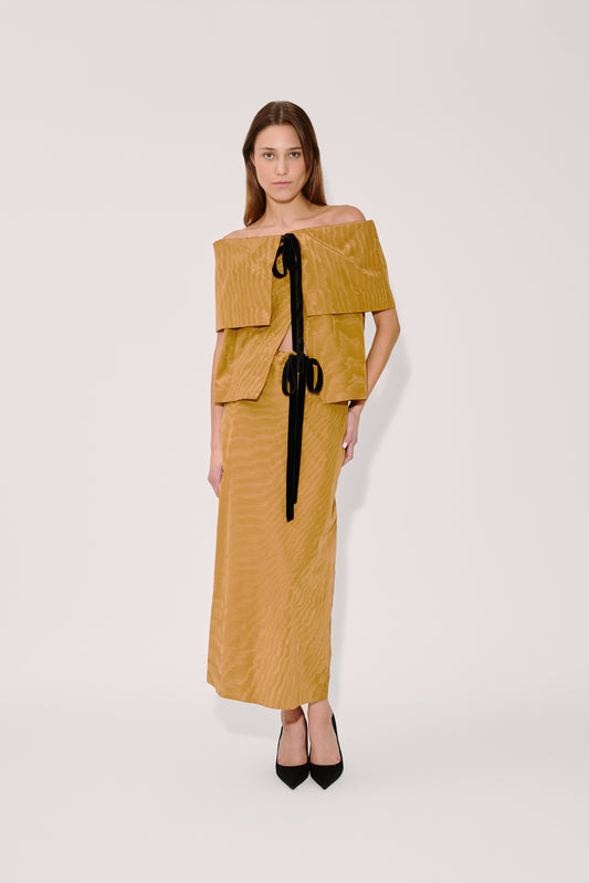 Easy Straight Skirt in Moire Tracee