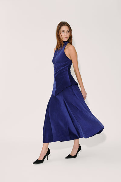 Directional Halter Top in Wide Wale Corduroy