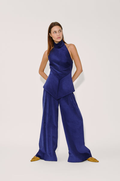 Directional Halter Top in Wide Wale Corduroy