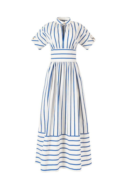 Ask for Directions Shirt Dress in Coastal Stripe Cotton
