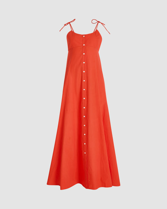 High Garden Maxi Dress in Cotton Poplin