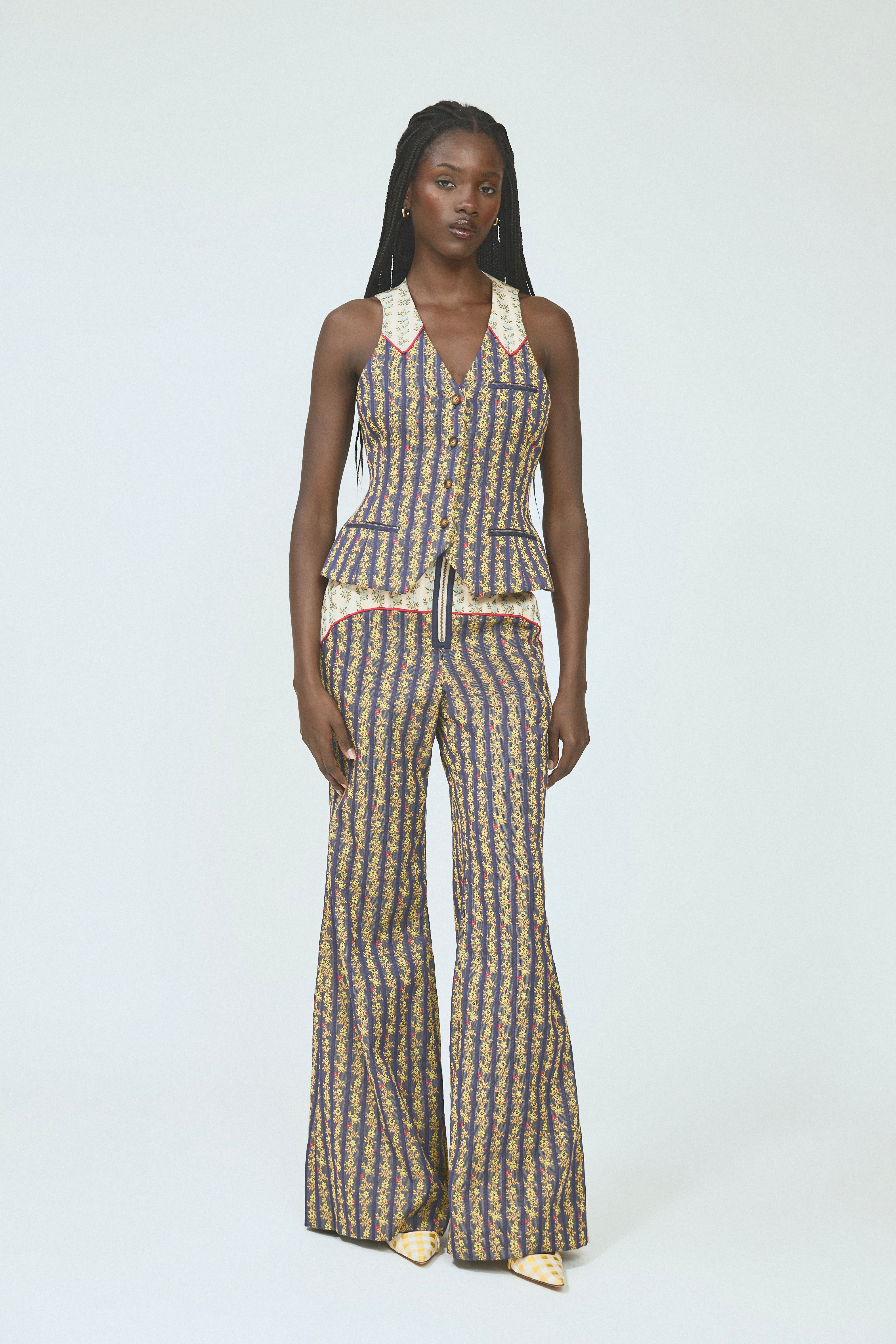 Vestement Piece Vest in English Floral Jacquard – Rosie Assoulin
