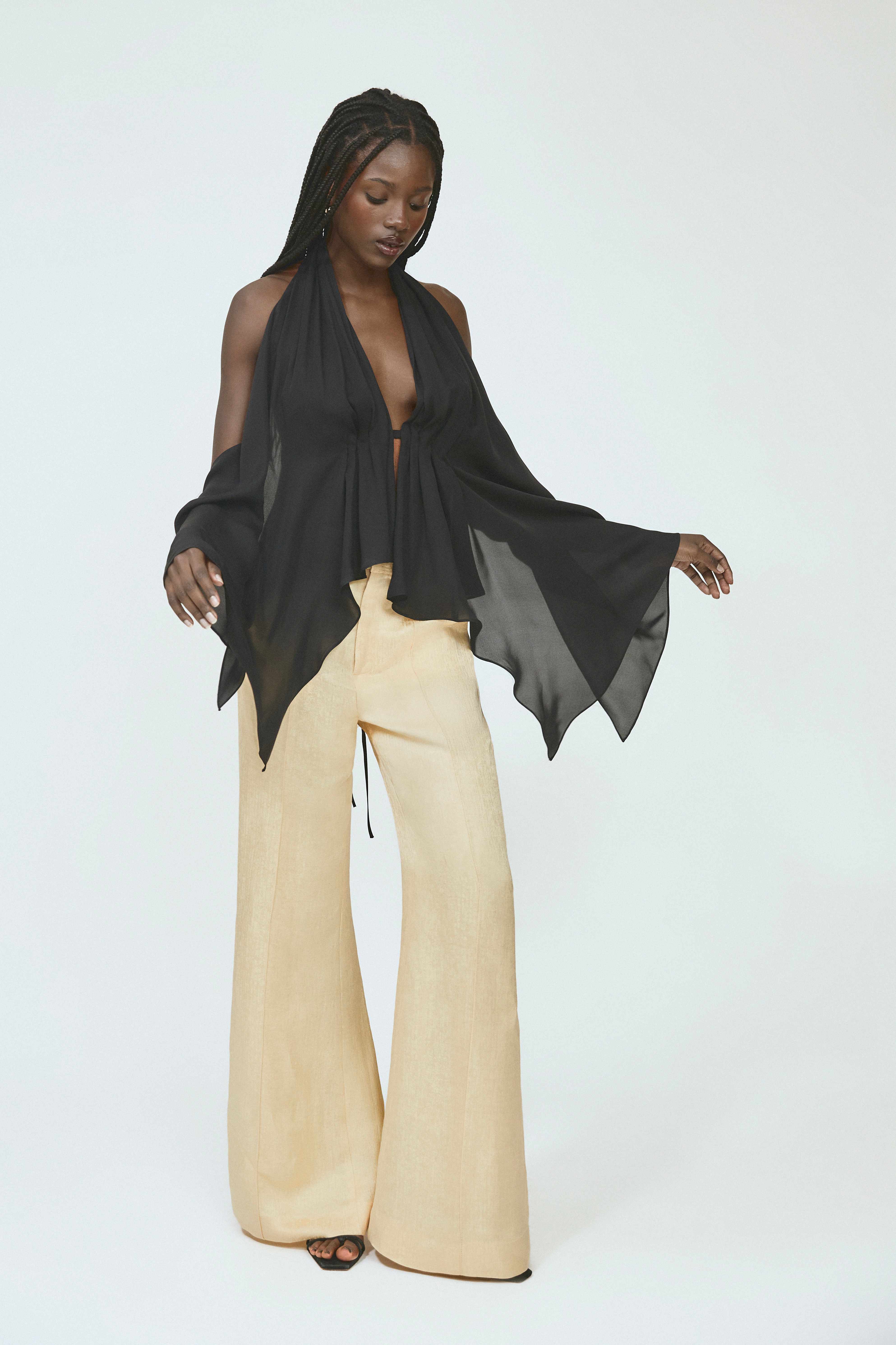 Curtain Call Top in Silk Chiffon – Rosie Assoulin