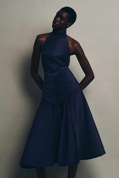 Directional Halter Top in Wide Wale Corduroy