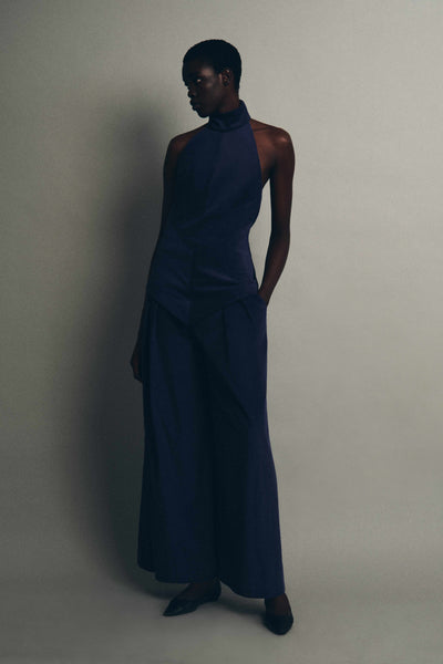 Directional Halter Top in Wide Wale Corduroy