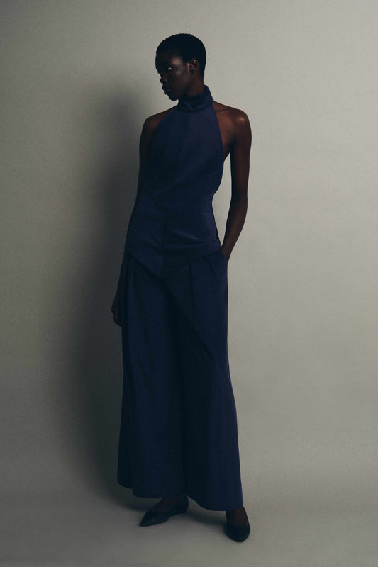 Directional Halter Top in Wide Wale Corduroy