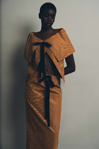 Easy Straight Skirt in Moire Tracee