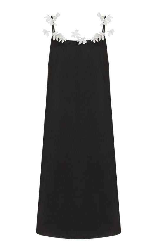 Flowered Cami Dress - Black