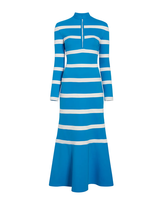 Captain Neoprene Knit Dress - Blue