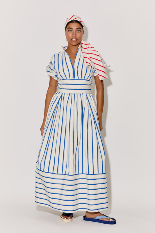 Ask for Directions Shirt Dress in Coastal Stripe Cotton