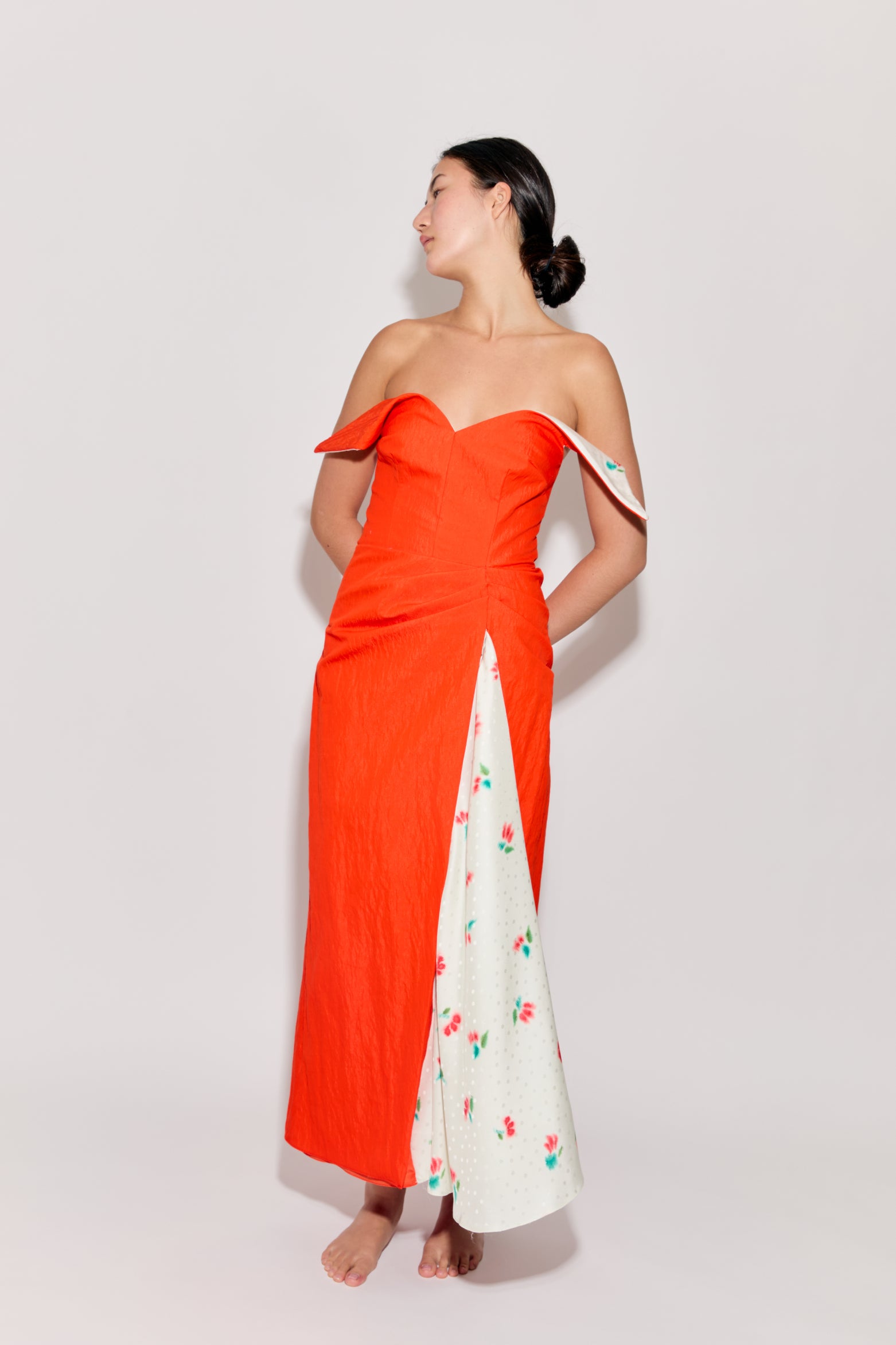rosie assoulin dress Rosie Assoulin White Collared Maxi Dress – The Archive Project main image 1