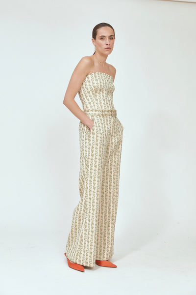 Venus Top in English Floral Jacquard