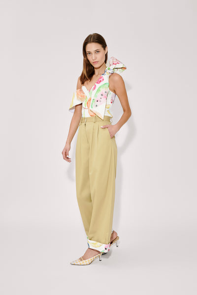 Tailored Relaxed Trouser in Khaki Utility