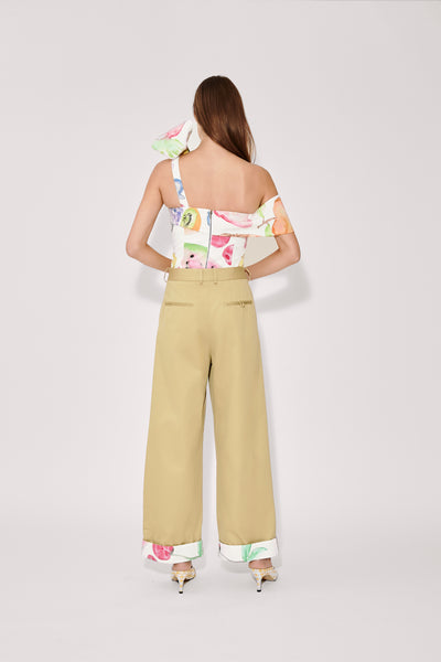 Tailored Relaxed Trouser in Khaki Utility