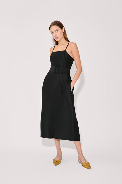 Artichoke Dress w/ Belt in Linen Viscose