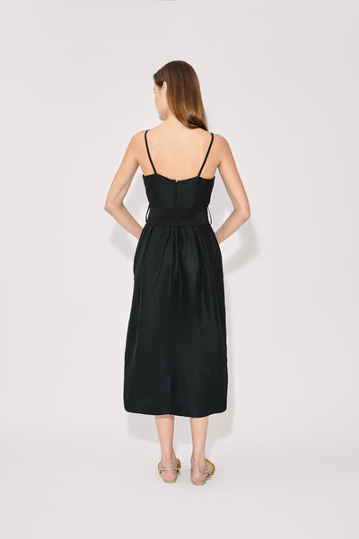 Artichoke Dress w/ Belt in Linen Viscose