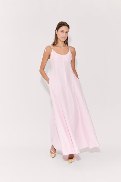 High Garden Maxi Dress in Linen Viscose