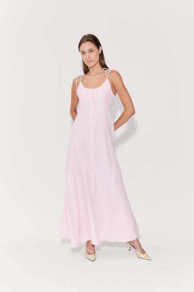 High Garden Maxi Dress in Linen Viscose