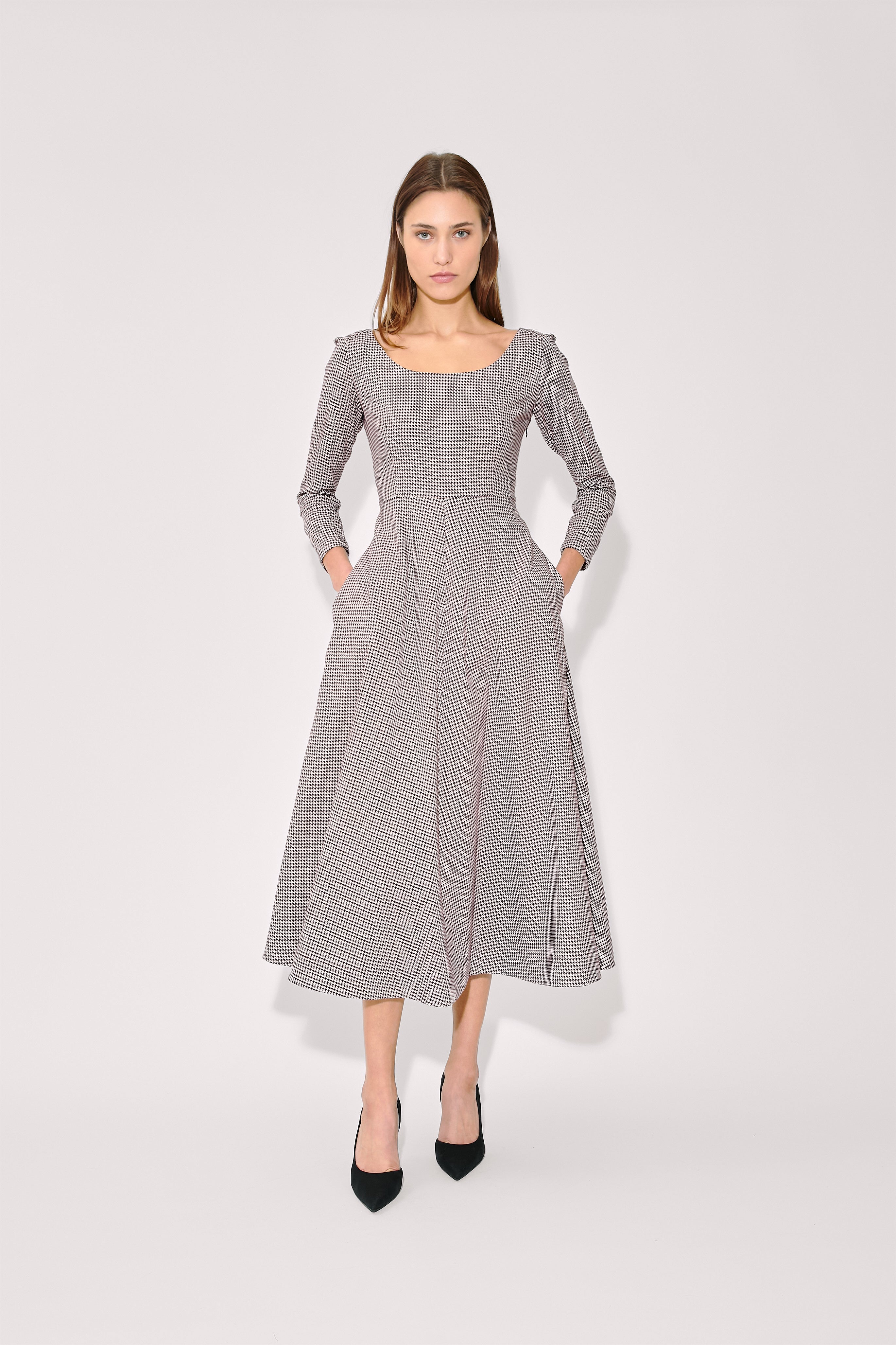 Jackie Oh Dress in Micro Houndstooth – Rosie Assoulin