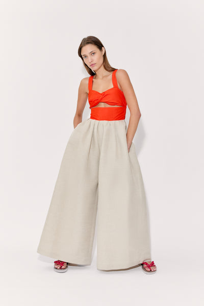 Morning After Jumpsuit in Linen Canvas