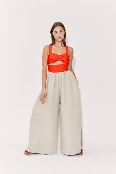 Morning After Jumpsuit in Linen Canvas