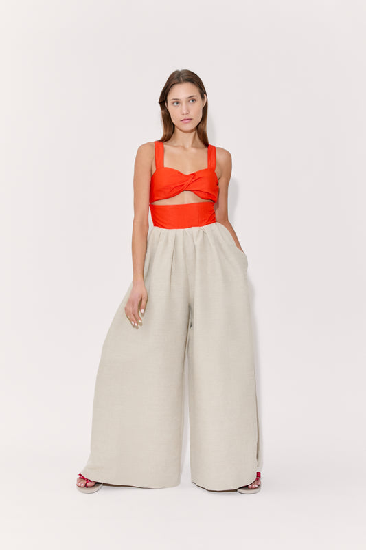 Morning After Jumpsuit in Linen Canvas