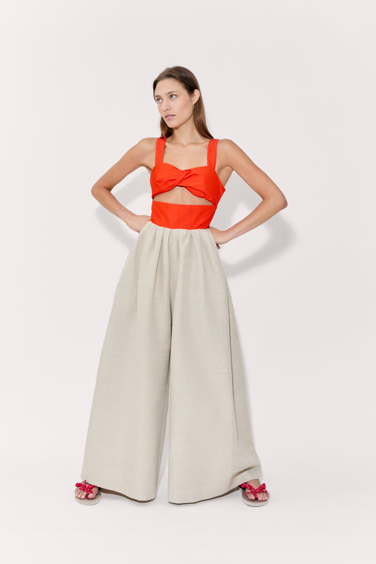 Morning After Jumpsuit in Linen Canvas
