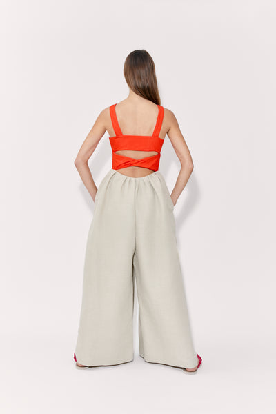 Morning After Jumpsuit in Linen Canvas