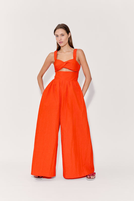Morning After Jumpsuit in Crinkle Twill