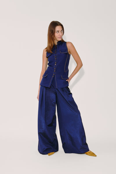 Emotionally Vested Vest in Ridged Moire