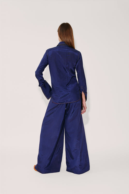 Nouveau Western Cuff Button Up in Ridged Moire