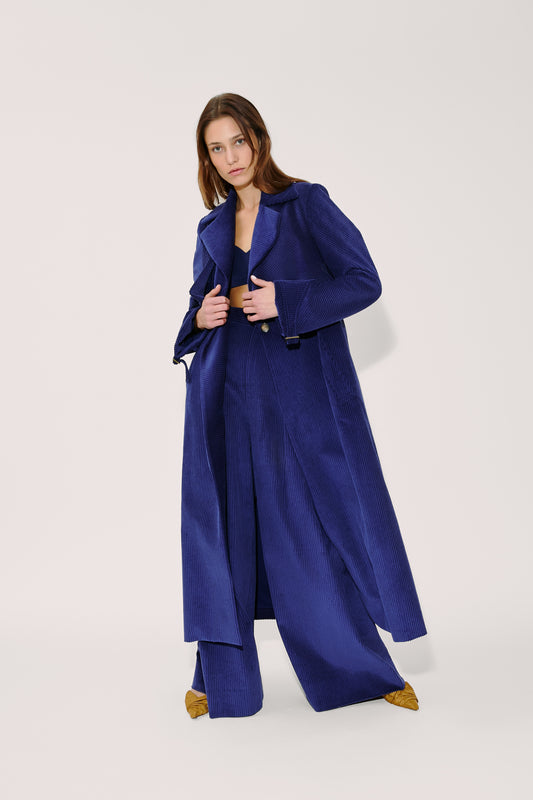Yipee Ki-Yay Trench in Wide Wale Corduroy