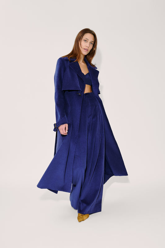 Yipee Ki-Yay Trench in Wide Wale Corduroy