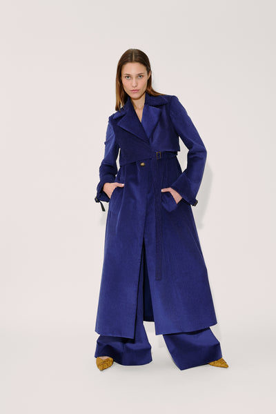 Yipee Ki-Yay Trench in Wide Wale Corduroy