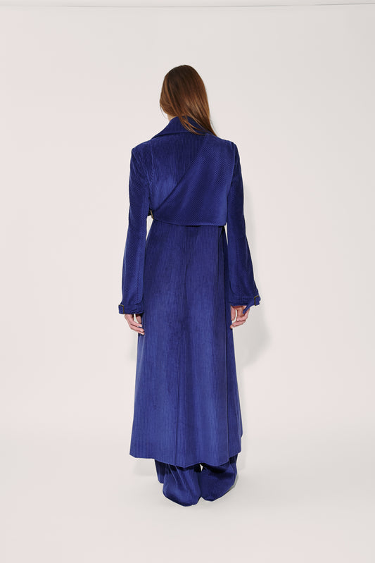 Yipee Ki-Yay Trench in Wide Wale Corduroy