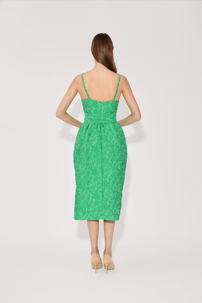 Artichoke Dress w/ Belt in Wildflower Cloque