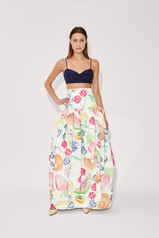 Fifi Ball Skirt in Fruit Cotton Faille
