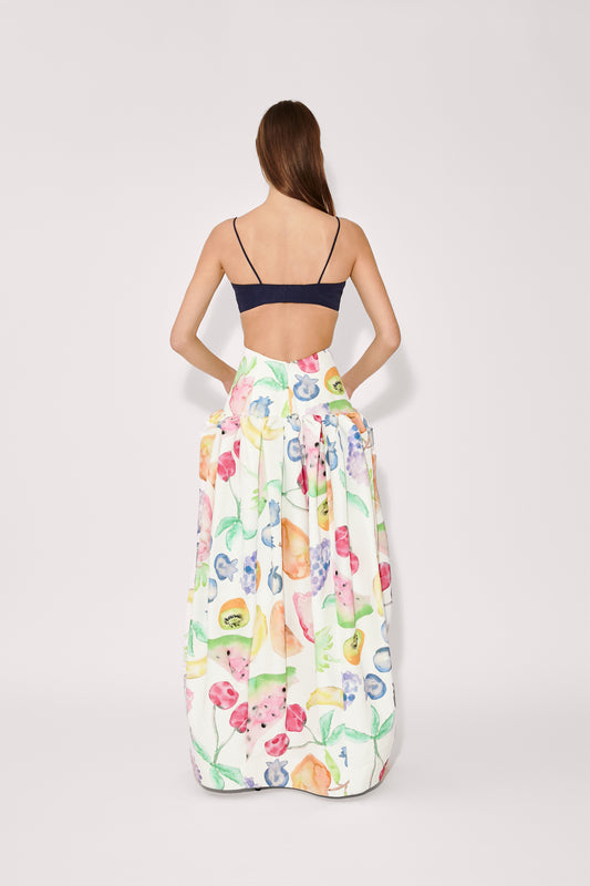 Fifi Ball Skirt in Fruit Cotton Faille