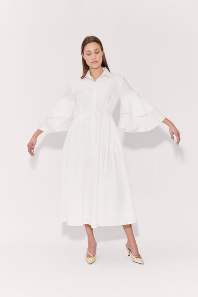 Fiesta Shirt Dress in Cotton Poplin