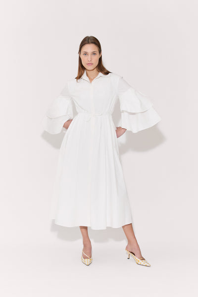 Fiesta Shirt Dress in Cotton Poplin
