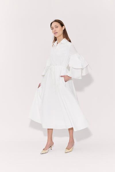 Fiesta Shirt Dress in Cotton Poplin