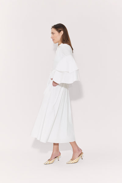 Fiesta Shirt Dress in Cotton Poplin