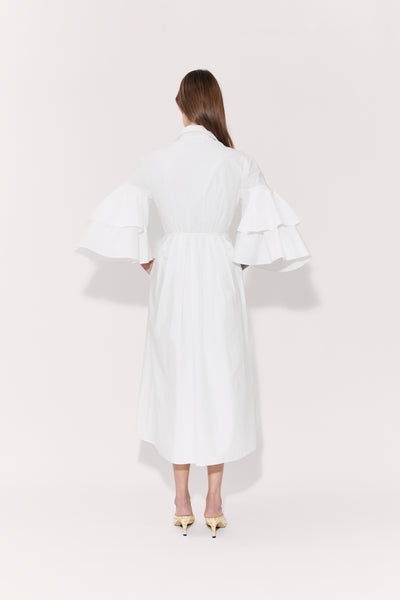 Fiesta Shirt Dress in Cotton Poplin