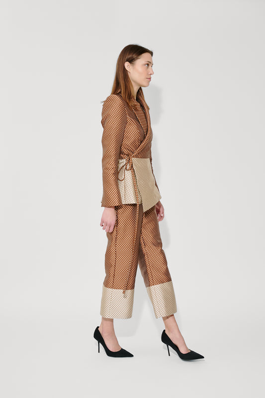 Rapt Attention Blazer in Dot Jacquard Mikado