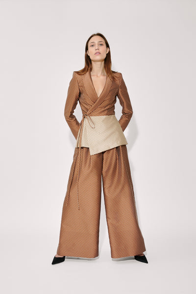Rapt Attention Blazer in Dot Jacquard Mikado
