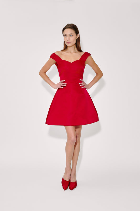 Halo Mini Dress in Double Duchess Satin