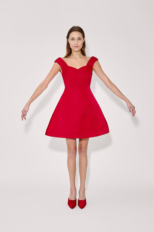 Halo Mini Dress in Double Duchess Satin