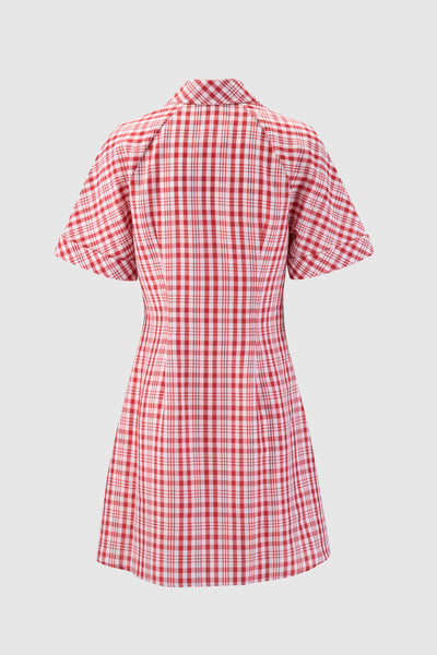 A-Line Mini Shirt Dress in Easy Breezy Plaid